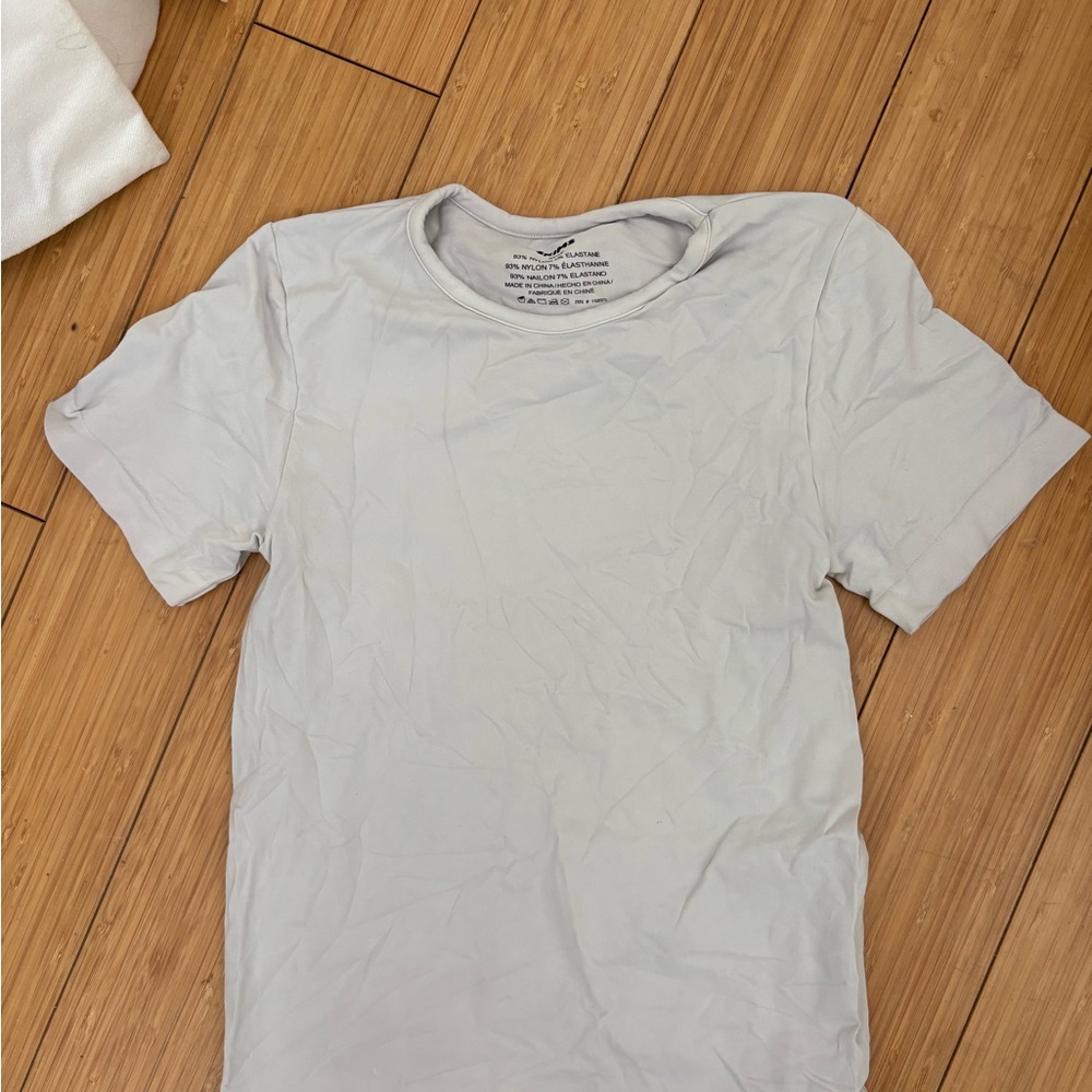 SKIMS Light Gray Short Sleeve Tee